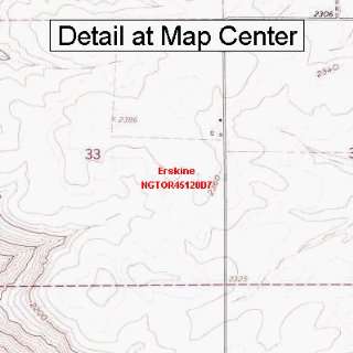 USGS Topographic Quadrangle Map   Erskine, Oregon (Folded 