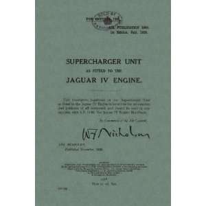  Armstrong Siddeley Jaguar Aero Engine Supercharge Manual 