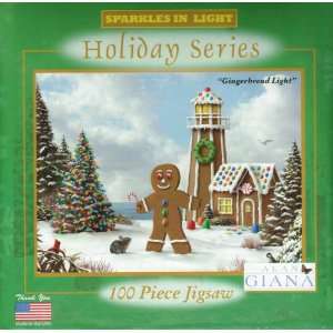  100 Piece Holiday Series Jigsaw Puzzle   Gingerbread Light 