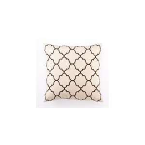  Brown Moroccan Tile Linen Pillow