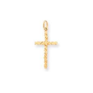   IceCarats Designer Jewelry Gift 10K Nugget Cross Charm Jewelry