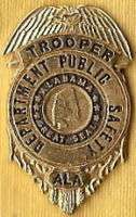 ALABAMA DEPT. PUBLIC SAFETY TROOPER BADGE HATPIN  