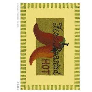   Hot Chilis 75189 Green yellow red 22x34 Area Rug