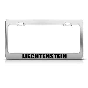 Liechtenstein Chrome Country license plate frame Stainless Metal Tag 