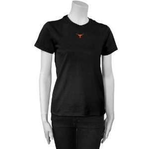  Antigua Texas Longhorns Black Ladies Unlimited T shirt 