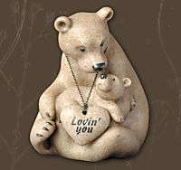 FOUNTASIA SCULPTURES~In/Out~405 LOVIN YOU BROWN BEAR  