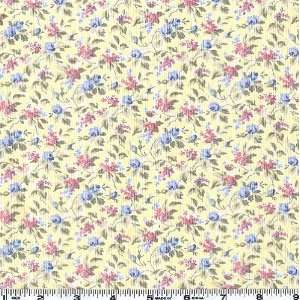  45 Wide London Lawn Scattered Bouquet Yellow Fabric By 