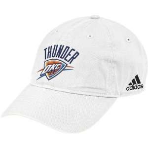  adidas Oklahoma City Thunder White Team Logo Adjustable 