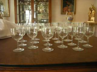 Nine Baccarat Montaigne Optic Crystal Port Wine Glasses  
