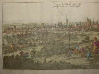 STADT BRÜSSEL BELGIEN BENELUX KOL KUPFERSTICH ANSICHT CHRYSTIN 1786 