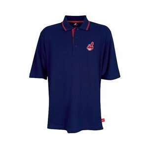  Indians Coaches Choice 2 Polo by Majestic Athletic   Navy/Red 