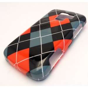   Red Plaid Design Hard Case Cover Skin Protector Straight Talk Cell