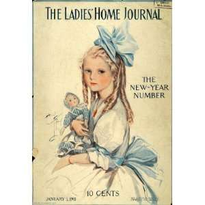  1911 Cover Ladies Girl Doll Bow Artist Harrison Fisher 