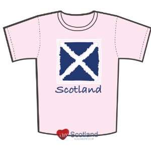  Toddlers T shirt Saltire Flag Pink Patio, Lawn & Garden