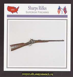 SHARPS RIFLE New Model 1859 Carbine Gun Firearms U.S. CIVIL WAR CARD 