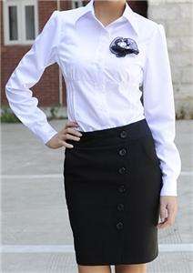 Simple elegant women career dress up formal suit skirt  