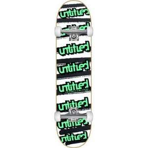 Untitled Stripes Complete Skateboard   7.75 w/Raw Trucks 