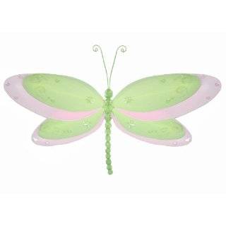 10 Medium Green Multi Layered Dragonfly Decorations   dragonflies 