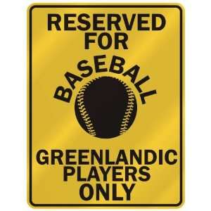   ASEBALL GREENLANDIC PLAYERS ONLY  PARKING SIGN COUNTRY GREENLAND
