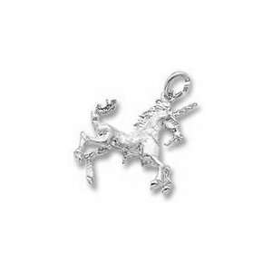  Unicorn Charm   14k Yellow Gold Jewelry