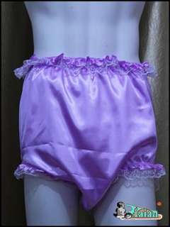 Adult baby Sissy Satin Frilly Diaper Cover FSP08 2#  