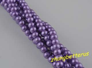 400 Purple Glass Pearl Spacer Loose beads~findings 4mm  