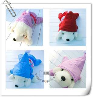  Warm snowsuits jumpers Hoodie Pink Red Christmas Blue dog pet coats 