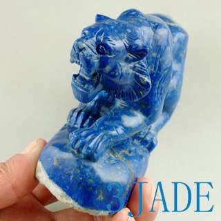 Natural Lapis Lazuli Carving/Sculpture Tiger Statue  