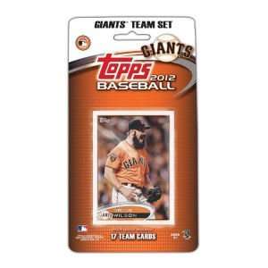  San Francisco Giants 2012 MLB Team Card Set Sports 