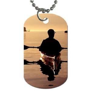 Kayak Kayaker Kayaking Dog Tag with 30 chain necklace Great Gift Idea