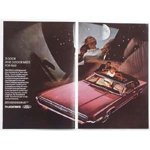  1969 Ford Thunderbird Double Page Print Ad (1508)