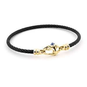  Black Titanium Cable Mariners Bracelet Jewelry