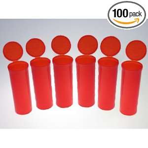  Philips Pop Top Squeeze Top Vial 60 Dram   100 Count (Red 