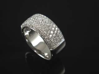 15 CT F VS2 PAVE DIAMOND COCKTAIL BAND RING 18K GOLD  