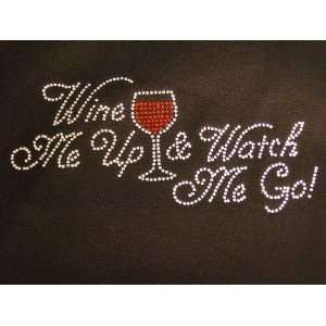   decorated Wine me and watch me go up black apron 
