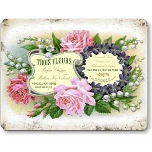   Item 1191 Vintage Pink Roses Soap Perfume Lable Plaque