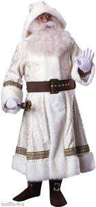 Classic Old Time Santa Claus Costume Suit White STD M L  