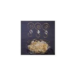   Pack of 288 Embellished Gold Wire Ornament Hooks 2.25