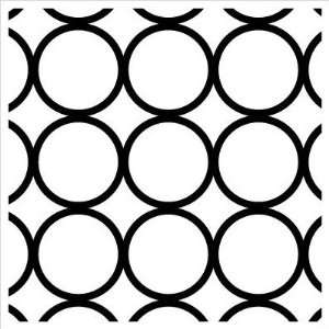   Circles Stretched Wall Art Size 18 x 18, Color Black Home
