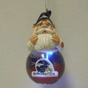 Denver Broncos Light Up Snow Globe Gnome Ornament 
