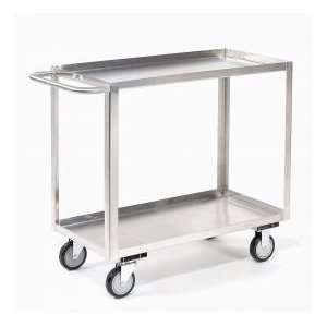  Stainless Steel Stock Cart 3 Shelves Tray Top Shelf 30x18 