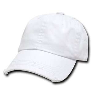  White Vintage Washed Adjustable Trucker Baseball Cap Hat 