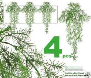 Plastic Sprengeri Hanging Bush Artificial Plants 39  