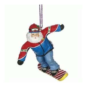  Snowboard Santa Ornament