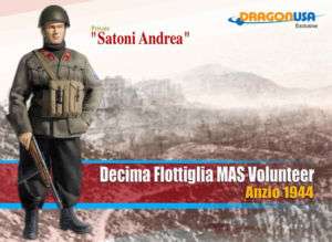   WWII 1/6 scale 12 Italian Soldier Decima Satoni Andrea Anzio 70695