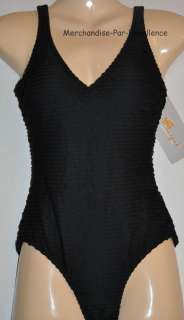 GOTTEX Womens 1 piece Swim Suit BLACK ruffle NEW Size 8  