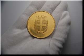 Italy UMBERTO II 1946 Gold Medal 34.95 g Au 900 diameter of 45 mm Rare 