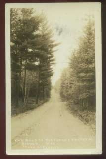 082009A RPPC POSTCARD DIRT ROAD TO FOREST PRIMEVAL SAYNER WI  