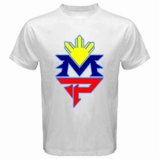 Manny Pacquiao Pacman Logo White T Shirt Size S   5XL  
