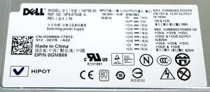 Dell YN642 GM869 Power Supply Precision PWS T5400  